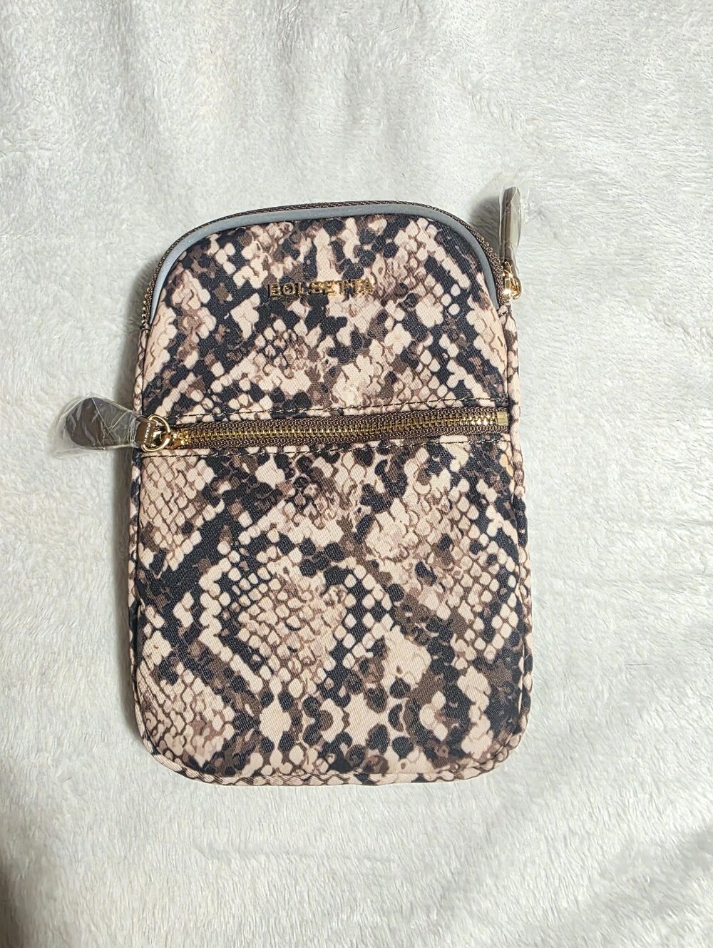 Bolsetta Snake Print Phone Holster Belt Pouch Magnetic Belt Loop NWT